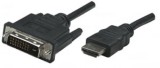 Manhattan HDMI - DVI-D kábel 3m fekete (372510)