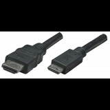 Manhattan kábel HDMI (Male) - mini HDMI (Male)1.8m fekete (304955) (304955) - HDMI