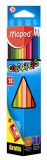 MAPED "Color`Peps" háromszögletű 12 különböző színű színes ceruza készlet hegyezővel