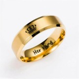 Maria King HER KING nemesacél arany színű gyűrű, 9