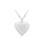 Maria King 'I love you' feliratú képtartó függő szív medál nyaklánccal, ezüst színű