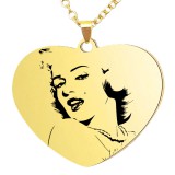 Maria King Marilyn Monroe medál lánccal, választható több formában és színben