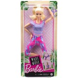 Mattel Barbie: hajlékony jógababa szőke hajjal lila ruhában (FTG80/GXF04) (FTG80/GXF04) - Barbie babák