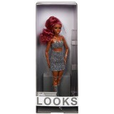 Mattel Barbie Looks vörös hajú baba ezüst ruhában (HCB77) (HCB77) - Barbie babák