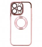 MH Protect Beauty Clear Magsafe - Apple iPhone 15 Pro Max (6.7) kameravédős szilikon tok pink