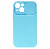 MH Protect Camshield Soft - Apple iPhone 14 Pro Max (6.7) por- és kameravédős szilikon tok világoskék