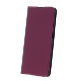 MH Protect Smart Soft Samsung A346 Galaxy A34 5G oldalra nyíló mágneses könyv tok szilikon belsővel burgundy