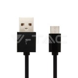 Micro USB C kábel 1,5m fekete - 8454 V-TAC