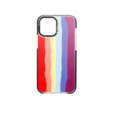 Mintás TPU telefontok Rainbow iPhone 12/12 Pro YooUp fekete