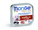 Monge Dog Fresh paté húsdarabokkal - bárány 100 g