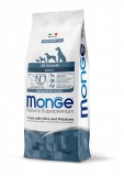 Monge Speciality Line All Breeds Adult Monoprotein száraz kutyatáp - pisztráng, rizs és burgonya 12 kg