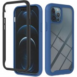 Motorola Edge 20 Lite, Szilikon hátlap és műanyag előlapi tok, elő- és hátlapi üveggel, közepsen ütésálló, Wooze Power Case, fekete/kék (114141) - Telefontok