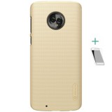 Motorola Moto G6, Műanyag hátlap védőtok, Nillkin Super Frosted, arany (RS76643) - Telefontok