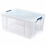 Műanyag tároló doboz, átlátszó, 70 liter, FELLOWES, ProStore&#8482; (IFW77310)