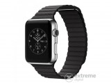 MyBandz Apple Watch utángyártott mágneses bőr óraszíj, fekete, 42/44 mm