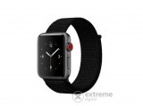 MyBandz Apple Watch utángyártott rugalmas szövet óraszíj, fekete, 42/44 mm