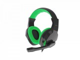 Natec GENESIS ARGON 100 Headset Vezetékes Fejpánt Gaming Fekete, Zöld