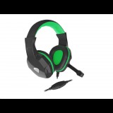 natec Genesis Argon 100 mikrofonos fejhallgató fekete-zöld (NSG-1435) (NSG-1435) - Fejhallgató