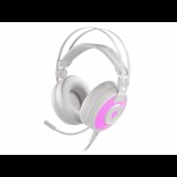 natec Genesis Neon 600 RGB Gaming mikrofonos fejhallgató fehér (NSG-1869) (NSG-1869) - Fejhallgató