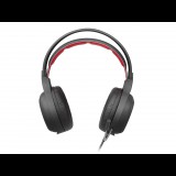 natec Genesis Radon 300 mikrofonos fejhallgató fekete-piros (NSG-1578) (NSG-1578) - Fejhallgató