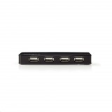 Nedis 4 portos USB hub USB 2.0 (UHUBU2430BK) (UHUBU2430BK) - USB Elosztó
