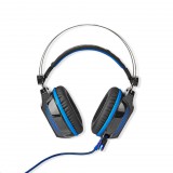 Nedis GHST500BK 7.1 mikrofonos Gaming fülhallgató fekete-kék (GHST500BK) - Fejhallgató