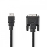 NEDIS HDMI™ kábel | HDMI™ Csatlakozó | DVI-D 24+1-Érintkezős Dugasz | 1080p | Nikkelezett | 10.0 m | Egyenes | PVC | Fekete | Műanyag Zacskó