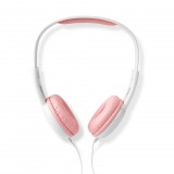Nedis HPWD4200PK fejhallgató rózsaszín-fehér (HPWD4200PK) - Fejhallgató