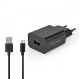 NEDIS Power Delivery fali töltő | 1.0 A A | Kimenő csatlakozók száma: 1 | USB-A | Micro USB (Lengő) Kábel | 1.00 m | 5 W | Single Voltage Output