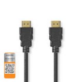 NEDIS Premium Nagysebességű HDMI ™ kábel Ethernet | HDMI™ Csatlakozó | HDMI™ Csatlakozó | 4K@60Hz | 18 Gbps | 3.00 m | Kerek | PVC | Fekete | Label