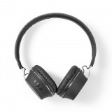 Nedis szövetborítású Bluetooth fejhallgató antracit-fekete (FSHP150AT) (FSHP150AT) - Fejhallgató