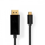 NEDIS USB-C™ Adapter | USB 3.2 Gen 1 | USB-C™ Dugasz | DisplayPort Dugasz | 4K@60Hz | 2.00 m | Kerek | Aranyozott | PVC | Fekete | Doboz