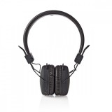 NEDIS Vezeték nélküli On-ear fejhallgató | Maximális akkumulátor lejátszási idő: 15 óra | Beépített mikrofon | Nyomás Vezérlés | Hangvezérlés támogatás | Hangerő szabályozás | Fekete