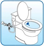 NEW ENERGY Bidé utólag beépíthető. A WC tartály bekötő csövére csatlakoztatható. Bidé WC deszka alá komplett szett