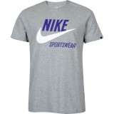 Nike Póló Big logo fleece crew td dk grey heather 332383-063