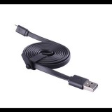 NILLKIN adatkábel és töltő (USB - microUSB, 120cm, lapos kábel) FEKETE (5996457479092) - Adatkábel