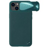 Nillkin CamShield bőr S tok iPhone 14 Plus tok kameravédővel zöld