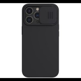 NILLKIN CAMSHIELD SILKY PRO MAGNETIC szilikon telefonvédő (kamera védelem, környezetbarát, Magsafe rögzítés) FEKETE [Apple iPhone 13 Pro Max] (5996591102986) - Telefontok