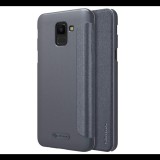 NILLKIN SPARKLE műanyag telefonvédő (mikroszálas bőr hatású FLIP, oldalra nyíló) FEKETE [Samsung Galaxy J6 (2018) SM-J600F] (5996457792184) - Telefontok