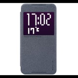 NILLKIN SPARKLE műanyag telefonvédő (mikroszálas bőr hatású FLIP, oldalra nyíló, hívószámkijelzés, S-View Cover) FEKETE [HTC One X9] (5996457626816) - Telefontok