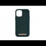 Njord byELEMENTS Salmon Leather iPhone 12 mini tok Jörd - sötétzöld (SL14042) (SL14042) - Telefontok