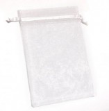 Noname Organza tasak gyémánt fehér 10 db/csomag 10 x 15 cm-es