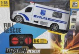 Noname RC Távirányítós Rendőr busz Police 2WD 20cm 1:18 - No.24968B