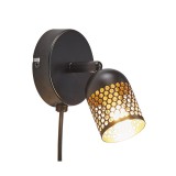NORDLUX Alfred fali lámpa, fekete, G9, max. 40W, 5.1cm átmérő, 49831003