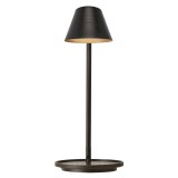 NORDLUX Stay asztali lámpa, fekete, 2700K melegfehér, beépített LED, 14,5W, 700 lm, 14.5cm átmérő, 48185003