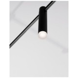Nova Luce BAR sínre szerelhető lámpa, decorative mágneses sínrendszerhez, fekete, 3000K melegfehér, beépített LED, 5W, 300 lm, 9180561