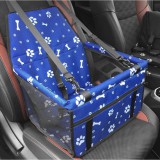 Nunbell Összecsukható biztonsági kutyaülés autóba, kisállat hordozó, kék mintás