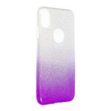 OEM iPhone XS Max szilikon tok, hátlaptok, telefon tok, csillámos, lila-ezüst