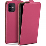 OEM Samsung Galaxy A5 SM-A500 fliptok, telefon tok, szilikon keretes, pink