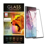 OEM Samsung Galaxy Note 10 Plus / Note 10 Plus 5G (Note10+) üvegfólia, tempered glass, előlapi, 3D, edzett, hajlított, újjlenyomat olvasónál kivágott, fekete kerettel